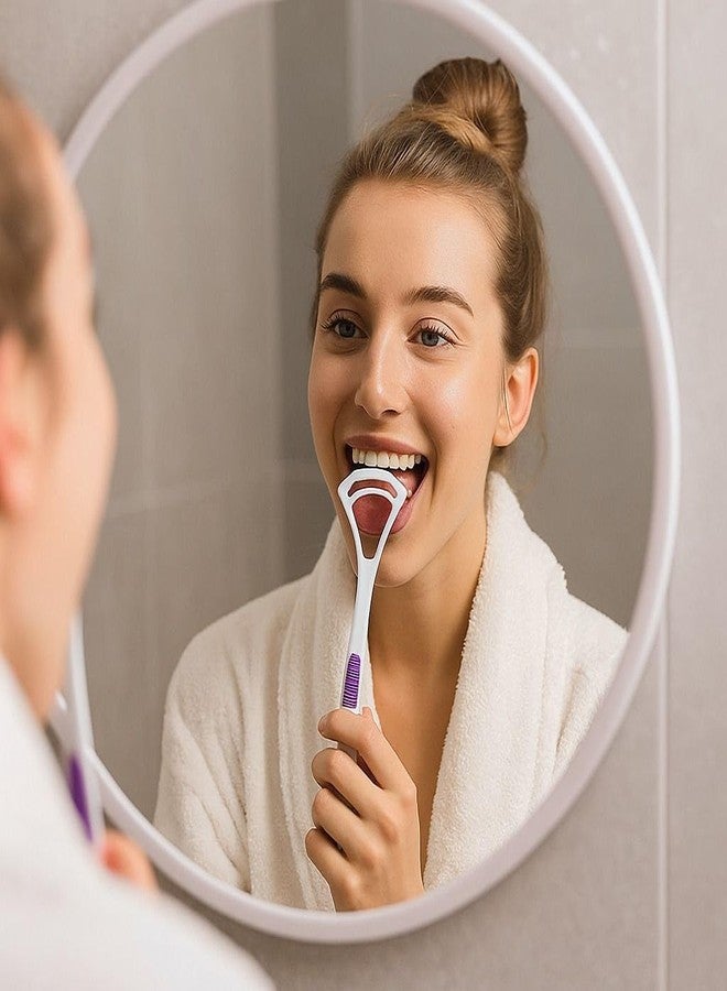 BLISSBORN BLISSBORN Plastic Tongue Cleaner, Fights Bad Breath & Oral Health Care Improved Taste Sense, For adult & children Flexible Handle Easy to Use (Pack of 2) (Multicolor) - Image 2